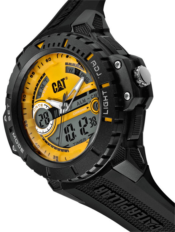Catterpillar Ana-Digit Black Yellow  Gents Watch - MA.165.21.731