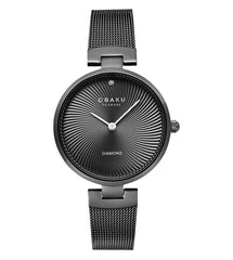 Obaku Diamant Analog Black Dial Women's Watch - V256LXBBMB