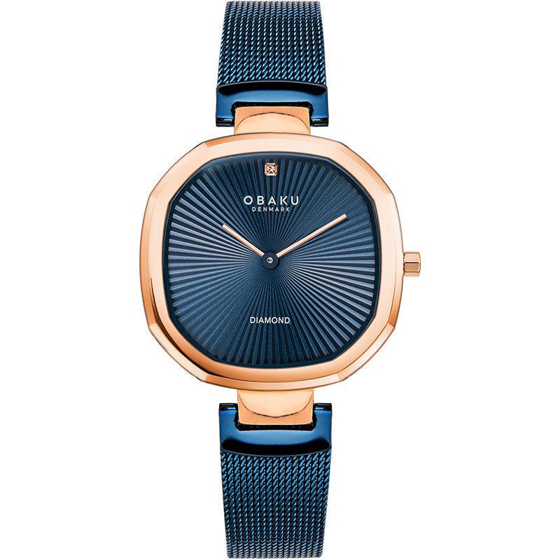 Obaku Brilliant - Ocean Blue Dial Blue Mesh Strap Lds -  V277LXVLML