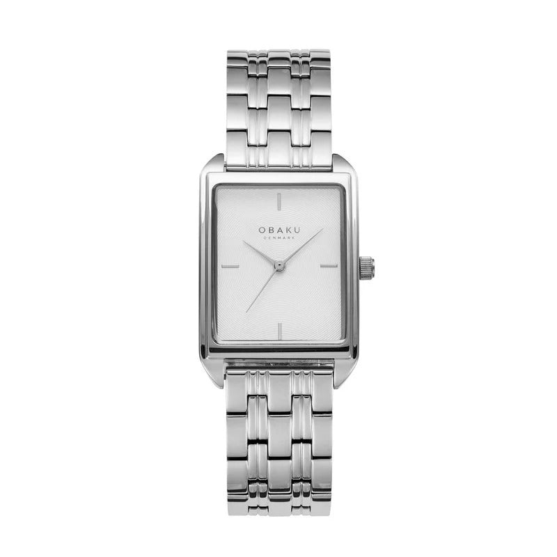 Obaku Kamille - Brace White Dial Stainless Steel Ladies Watch - V293LXCISC