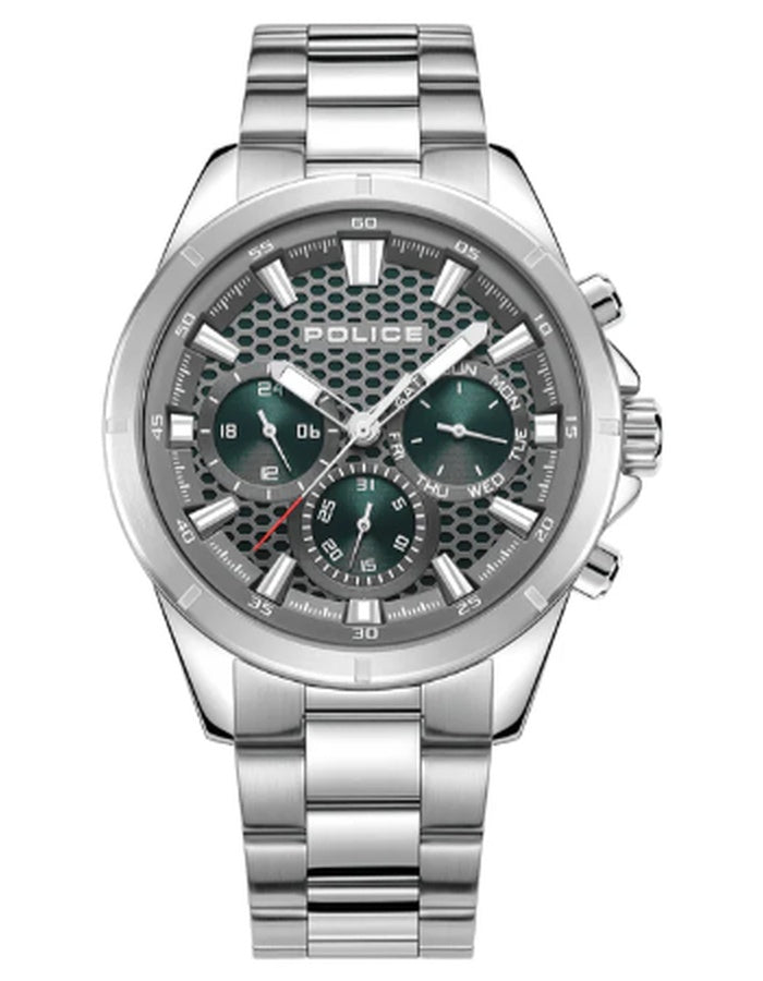 POLICE MALAWI Men's Multifunction Green Dial Watch - PEWGK2204106