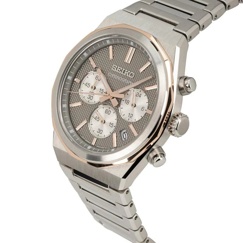 Seiko Quartz Chronograph Stainless Steel Men's Watch - HGK002P1