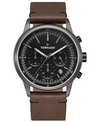 Tornado Classic Men's Multi Function Black Dial Watch - T24108-XLDB