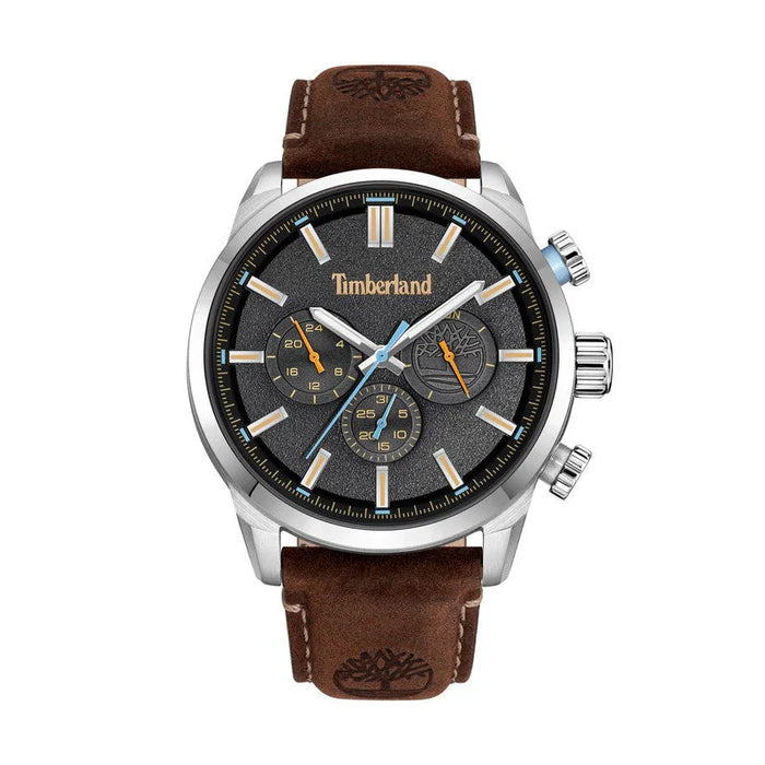 Timberland Henniker II Multifunction Brown Leather Strap Watch -  TDWGF0028708