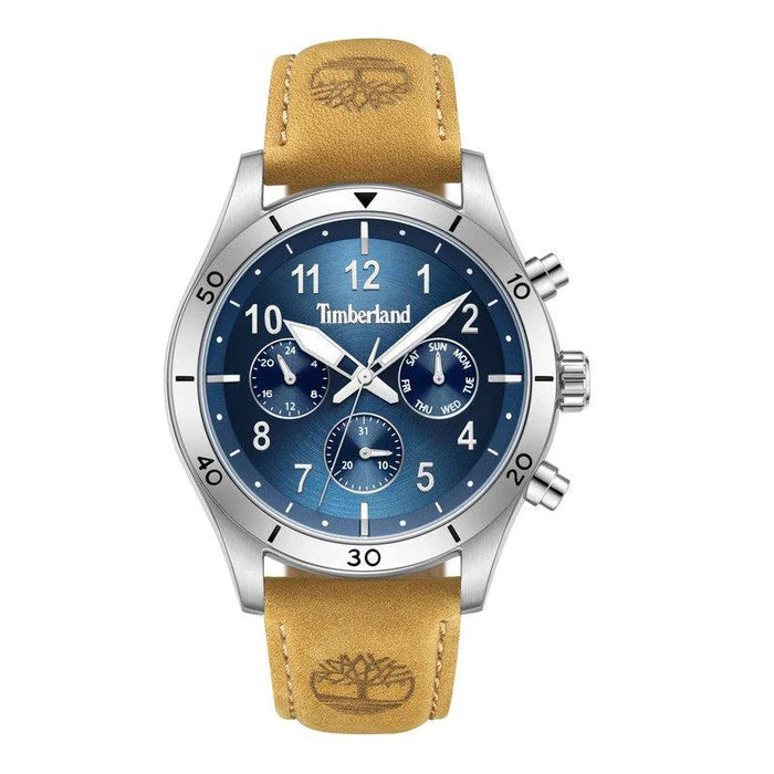 Timberland Multifunction Tan Leather Strap Watch -  TDWGF0054701