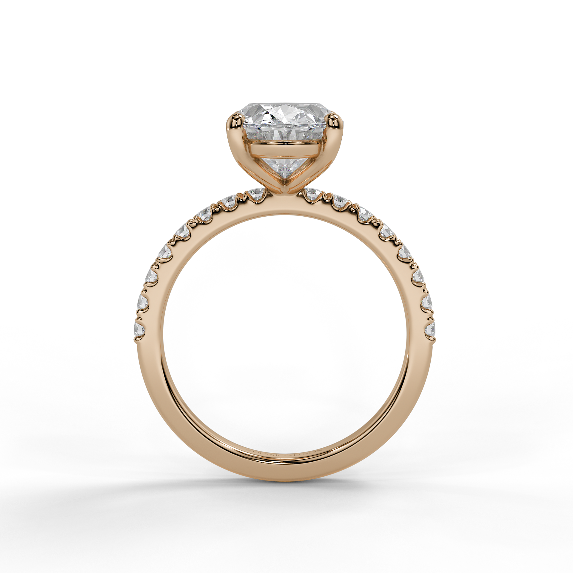 9ct White Gold Lab Grown Diamond Engagement Ring - 2ct Oval accented