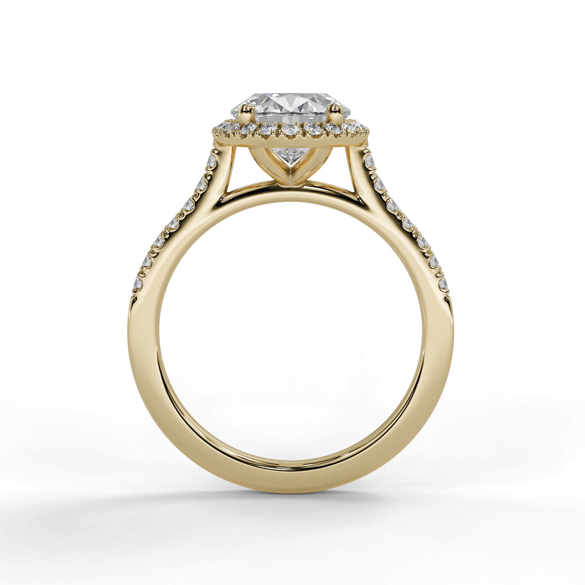 9ct  White Gold  Lab Grown Engagement Ring - 2ct Oval Halo