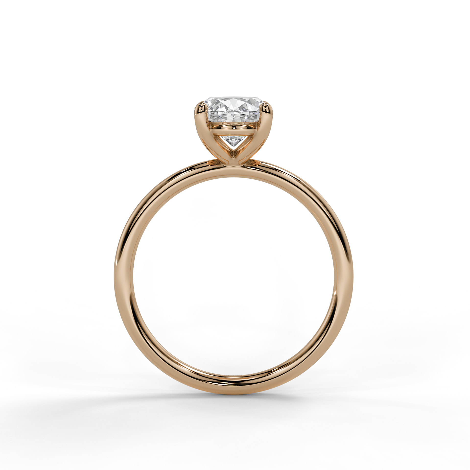 9ct White Gold Classic Solitaire Lab Grown Engagement Ring - 2ct Oval
