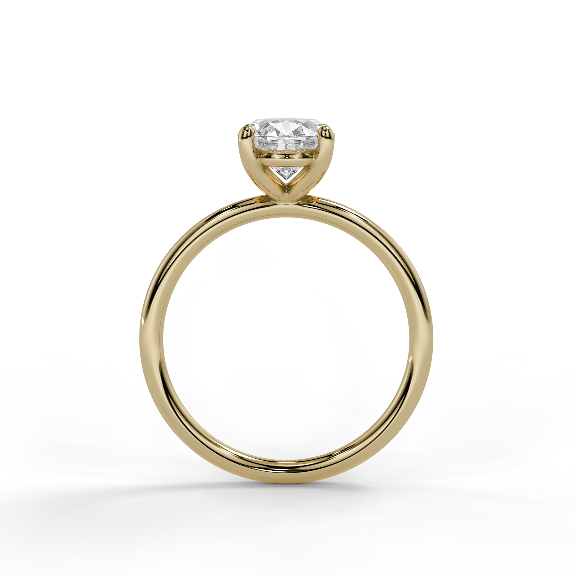 9ct White Gold Classic Solitaire Lab Grown Engagement Ring - 2ct Oval