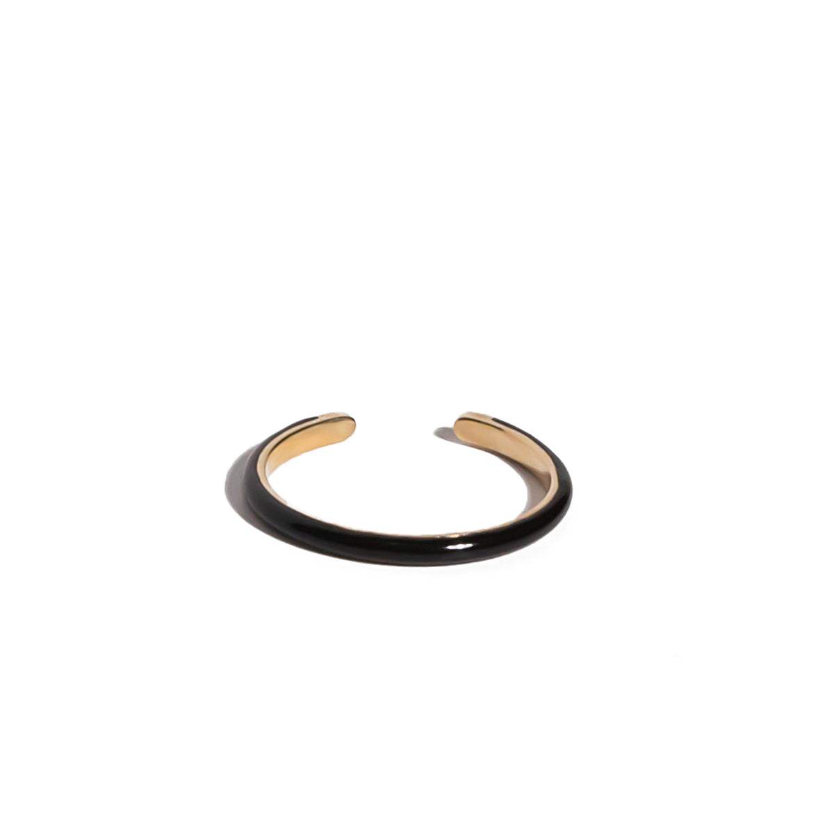 9ct Yellow Gold Black Band