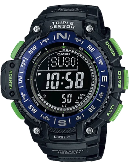 CASIO TRIPLE SENSOR OUTDOOR WATCH - SGW-1000-2BDR