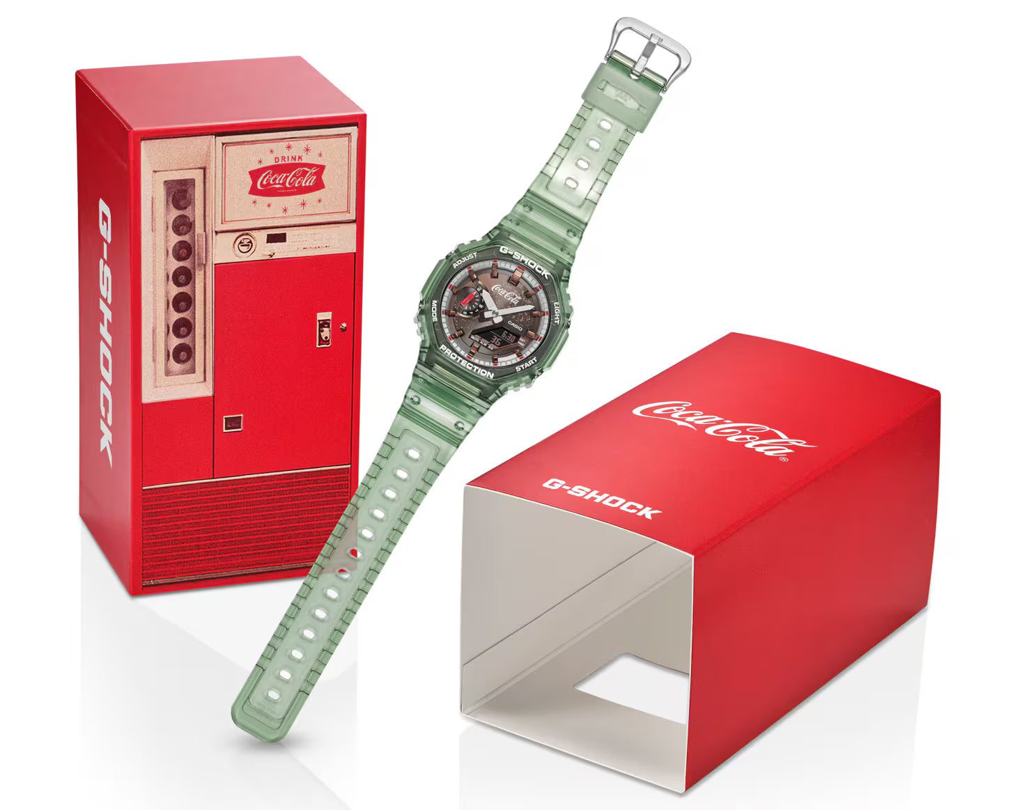 Cassio G -shock Coca-Cola® collaboration model -  GA-2100CC-3A