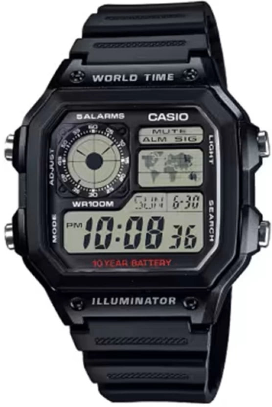 Casio World Time Digital - AE-1200WH-1AVDF