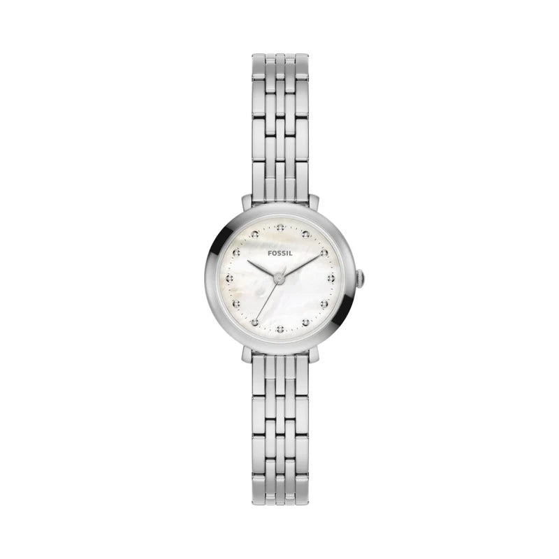 FOSSIL Jacqueline White Dial and Steel Bracelet Women's Watch - ES5499