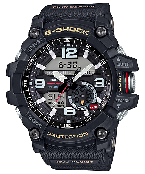 Casio G-Shock Mens 200m Twin Sensor Mudmaster - GG-1000-1ADR Watch