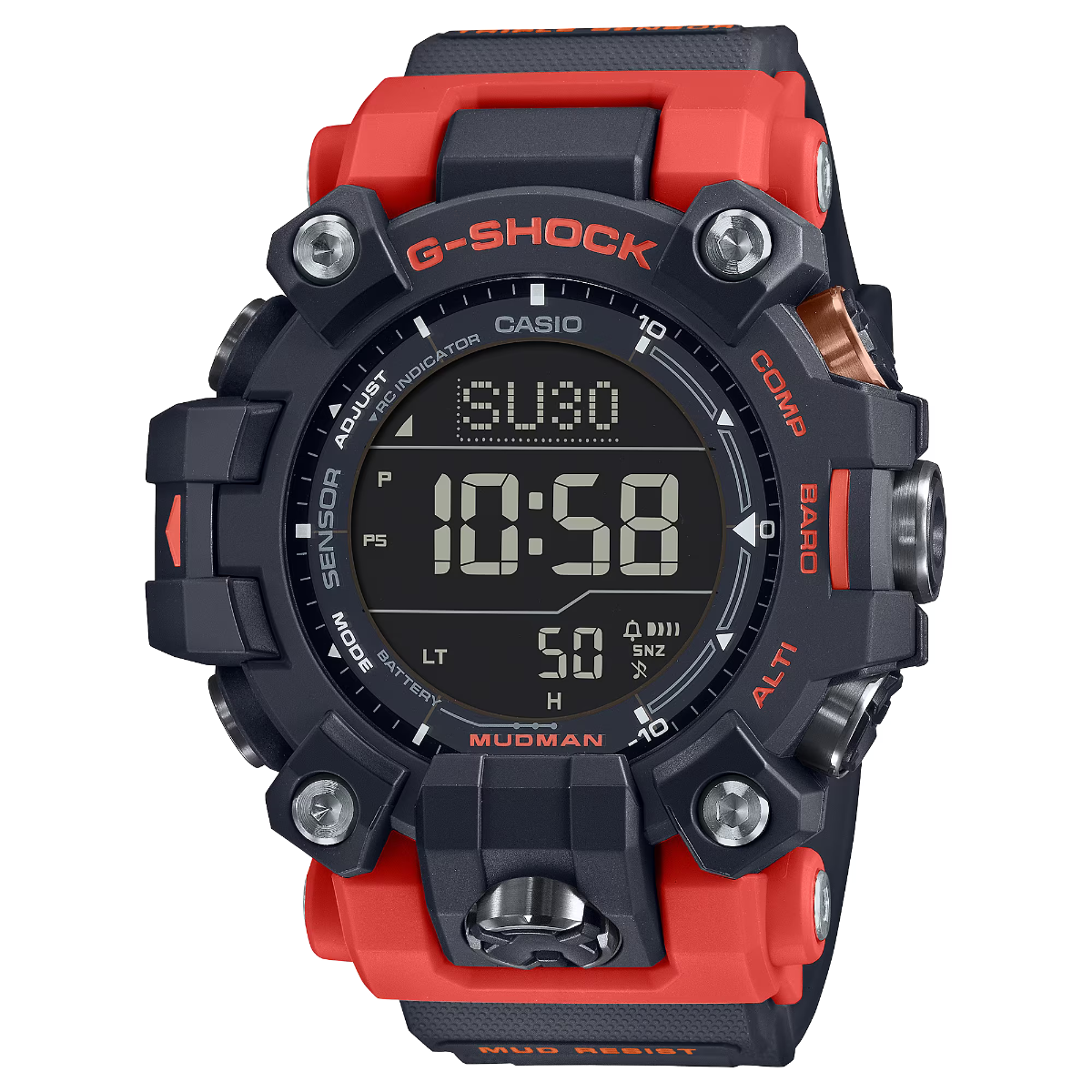 Casio G-Shock Mens 200m Mudman Triple Sensor Solar - GW-9500-1A4DR Watch
