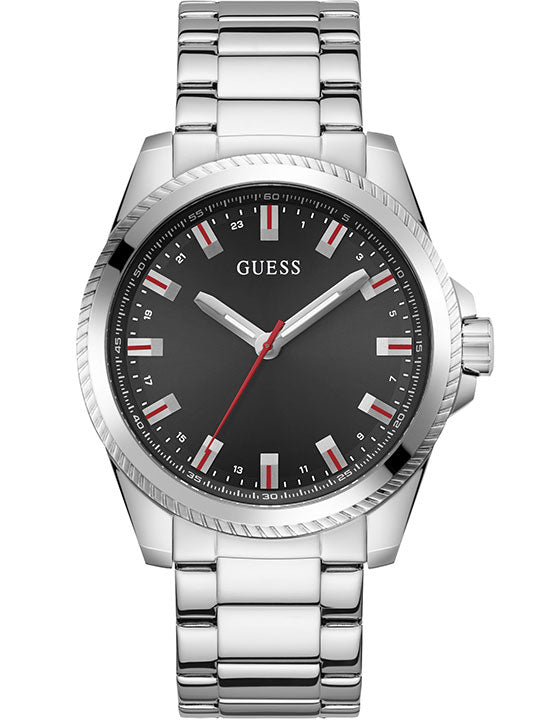 GUESS Stainless Steel Analog Black Dial Men's Watch - GW 0718G1