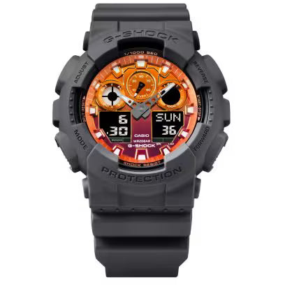 Casio G-Shock Mens 200m Standard - GA-100FL-8ADR Watch