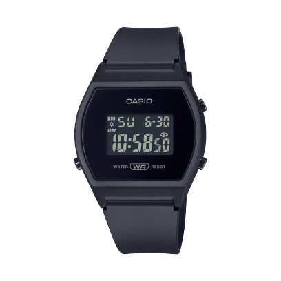 Casio Digital Black Resin Watch - LW-204-1BDF