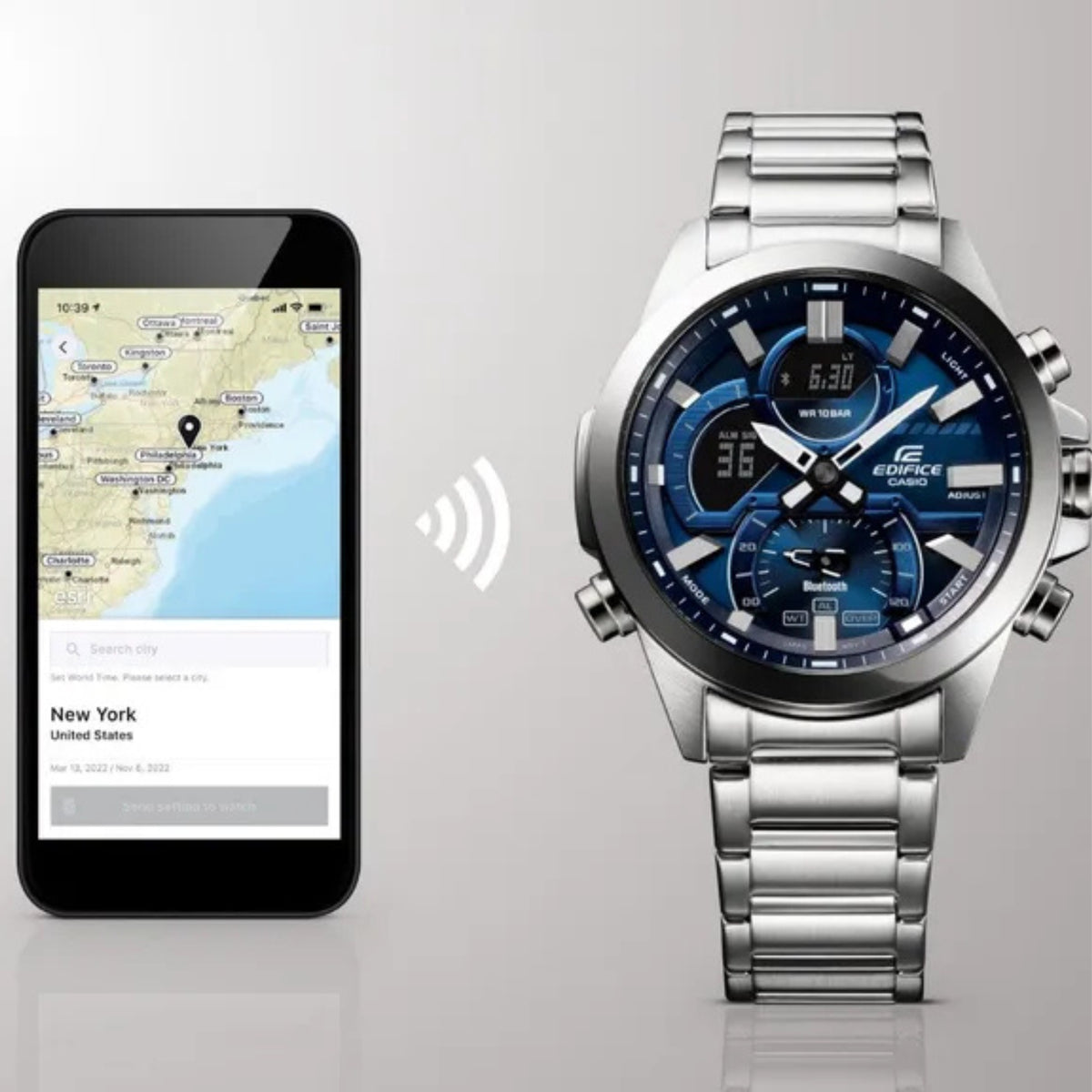 Casio Edifice Bluetooth Chronograph Gents Watch -  ECB-30DB-1ADF