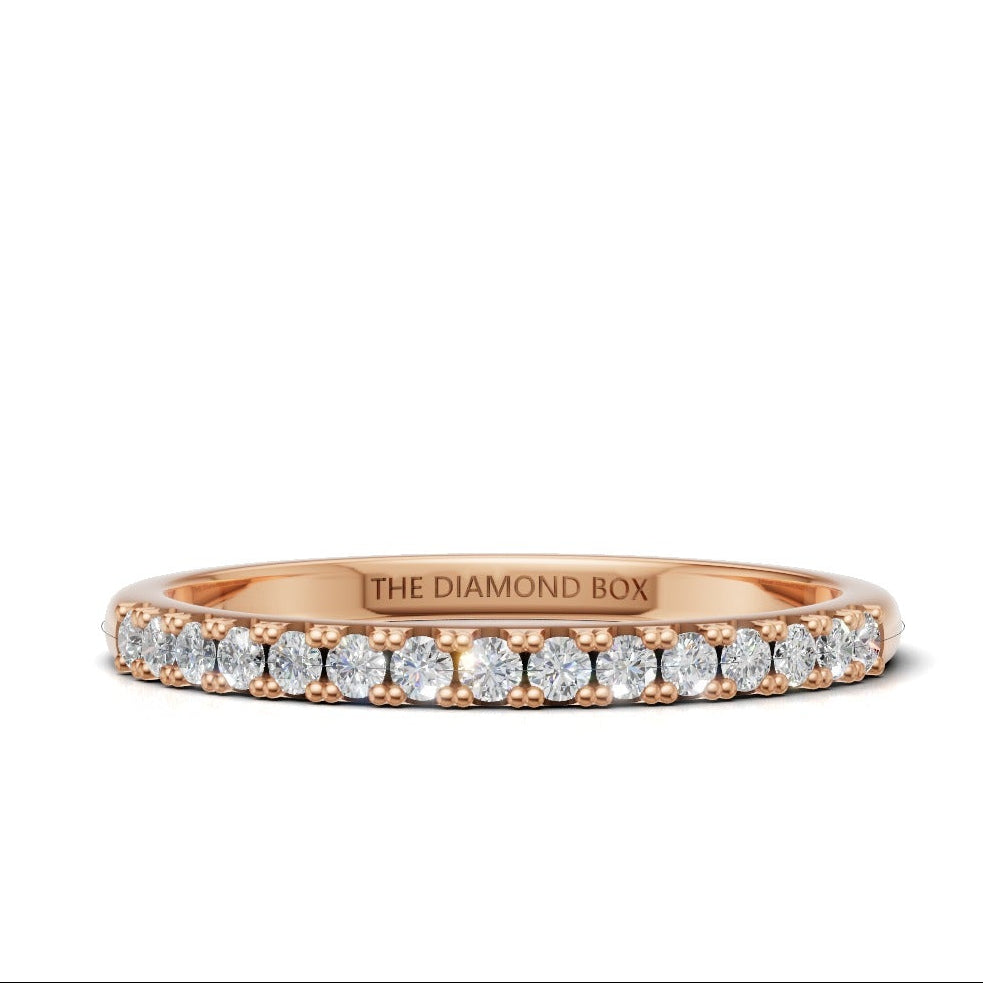 9ct White Gold Ladies Moissanite Half Eternity Band Band | 0,30ct