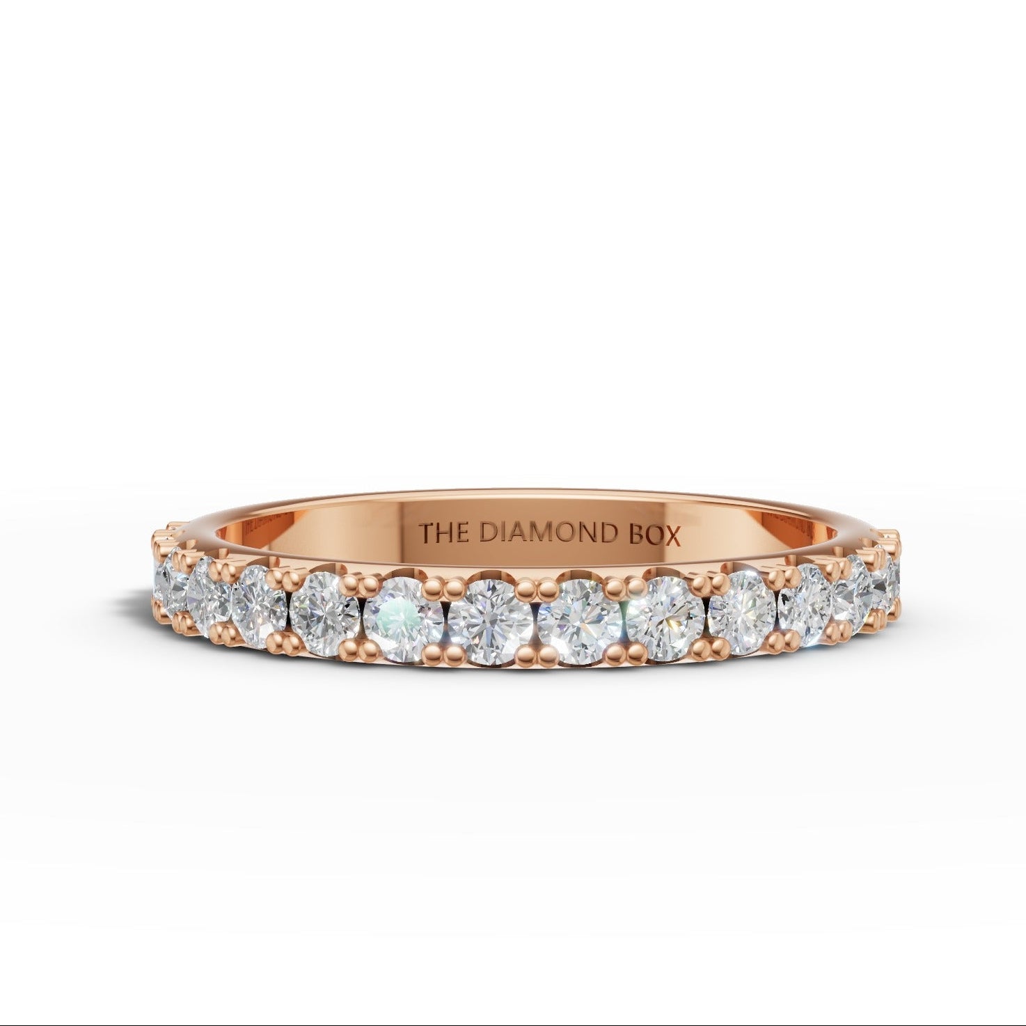 9ct White Gold Ladies Moissanite Wedding Band Band | 0,45ct