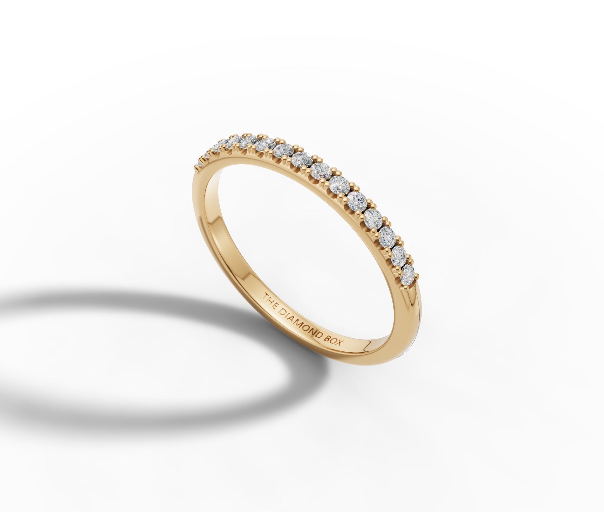 9ct White Gold Ladies Moissanite Half Eternity Band Band | 0,30ct