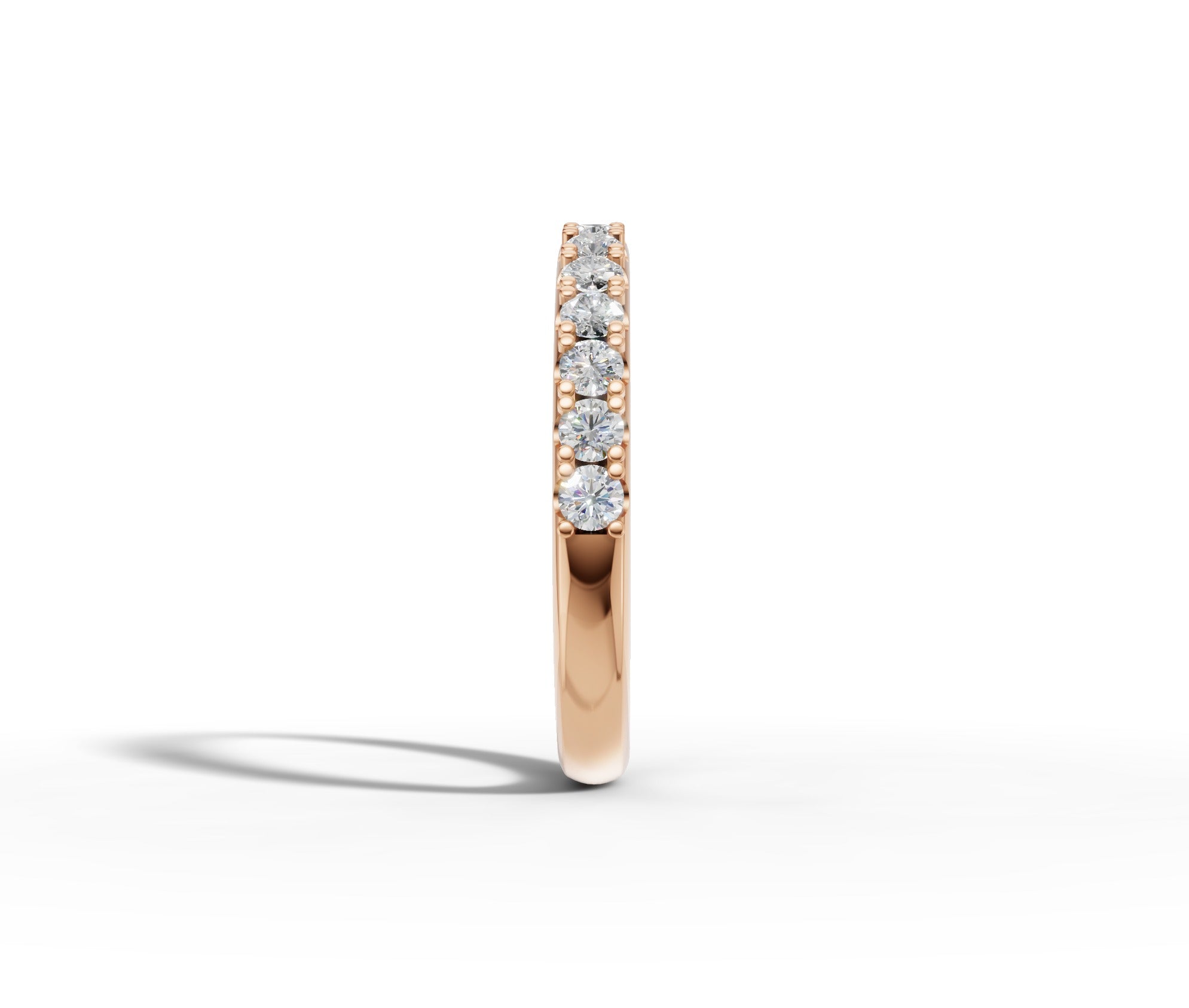 9ct White Gold Ladies Moissanite Wedding Band Band | 0,45ct