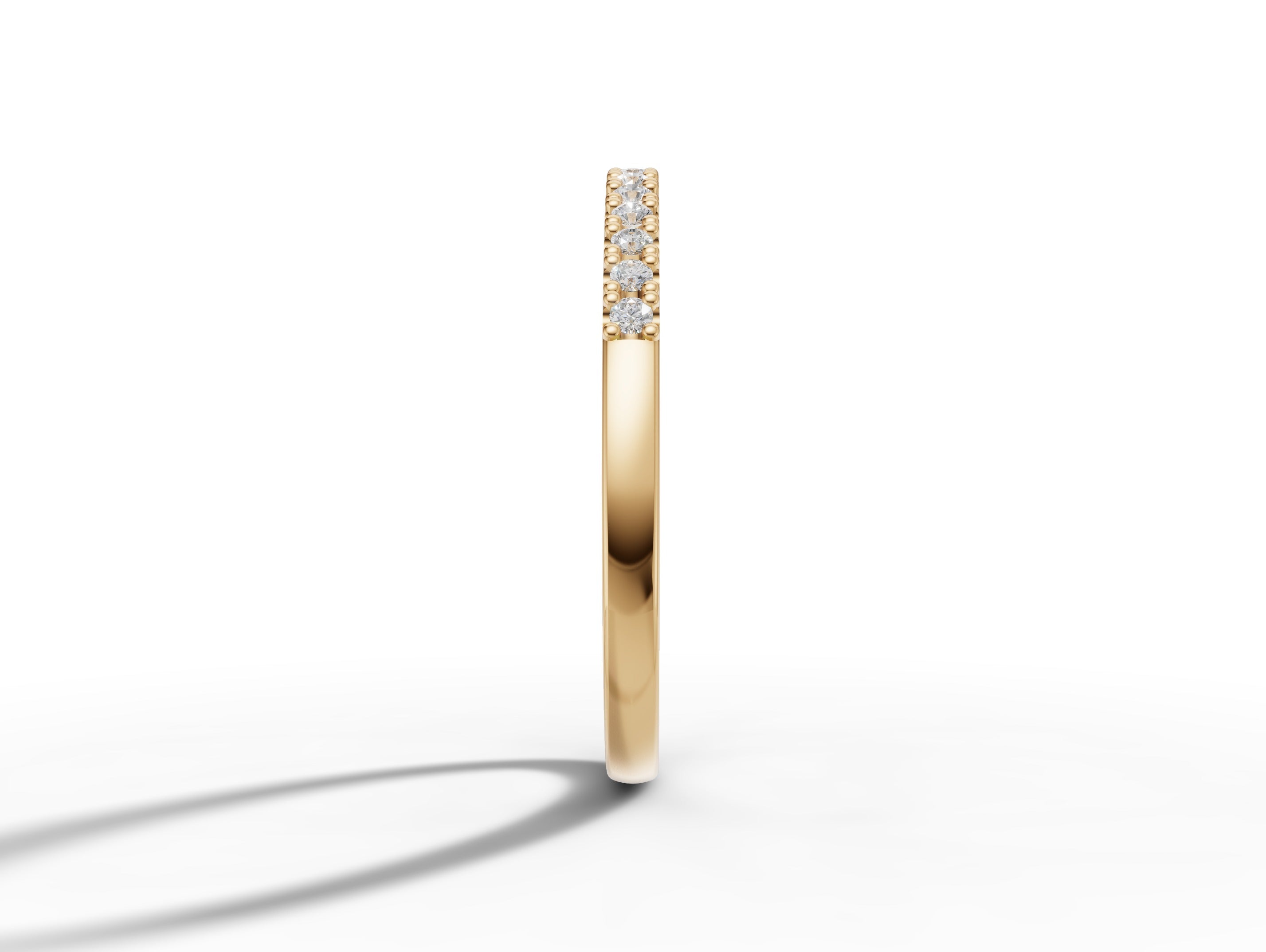 Gold Ladies Moissanite Band | 0,15ct