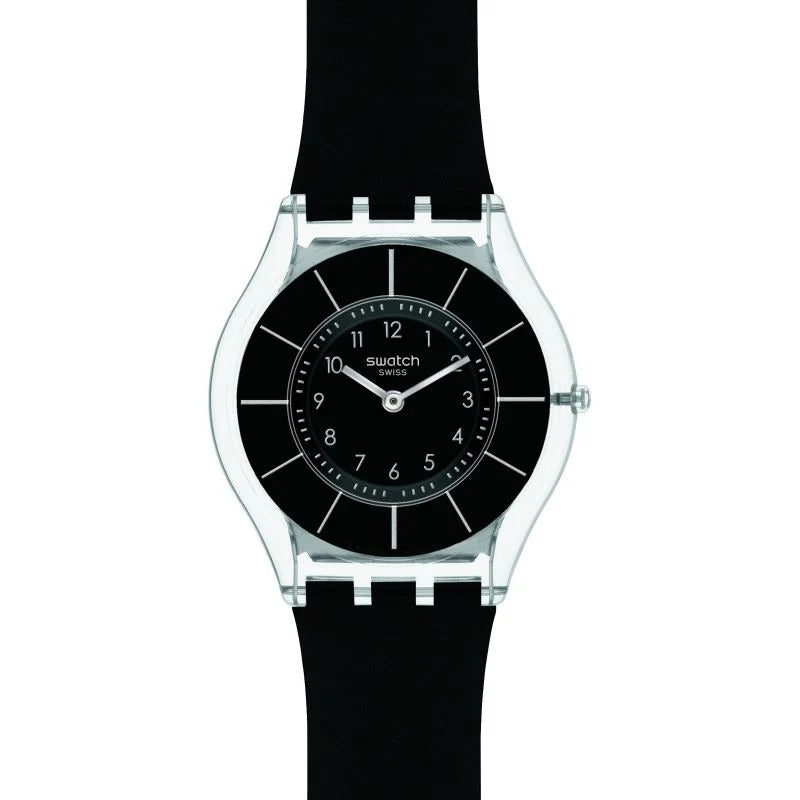 Swatch Skins Black Classiness Again Unisex Watch - SS08K103