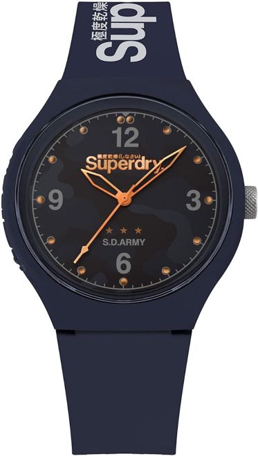 Superdry Army Mens Watch With Blue Silicone Strap -  SYG254U