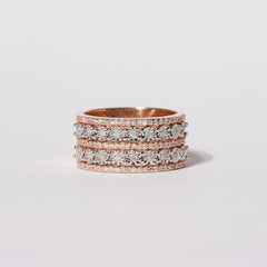 9ct Rose gold Ladies diamond Ring - 1102703