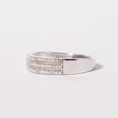 9ct White Gold Ladies Diamond Cluster Engagement Ring - 1102727