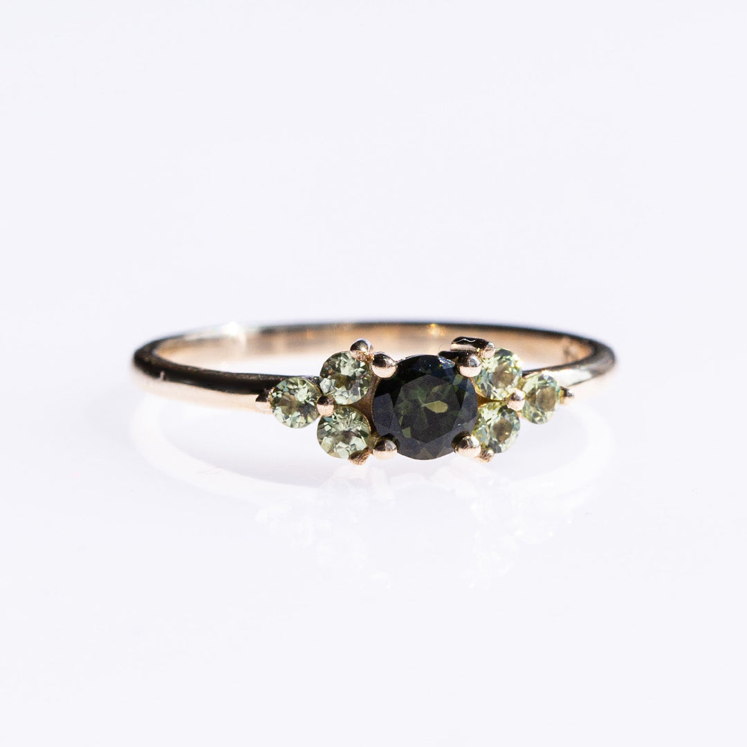 9ct Yellow Gold Ladies Tourmaline and Peridot Ring The_Diamond_box_South_Africa