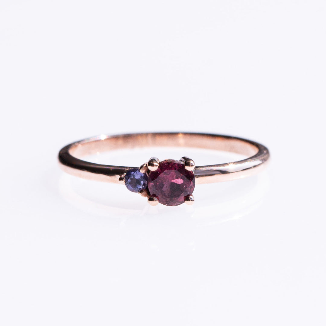 9ct Rose Gold Ladies Tourmaline and Iolite Ring