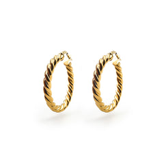 9ct Yellow Gold Ladies Hoop Earrings