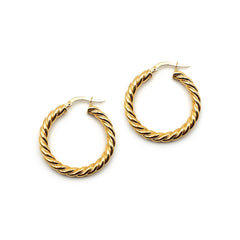 9ct Yellow Gold Ladies Hoop Earrings
