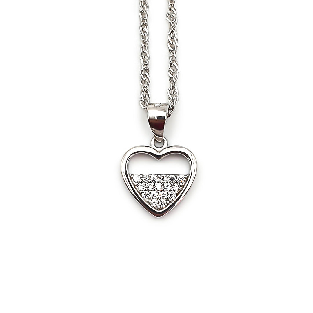 Sterling Silver Ladies Heart Pendant