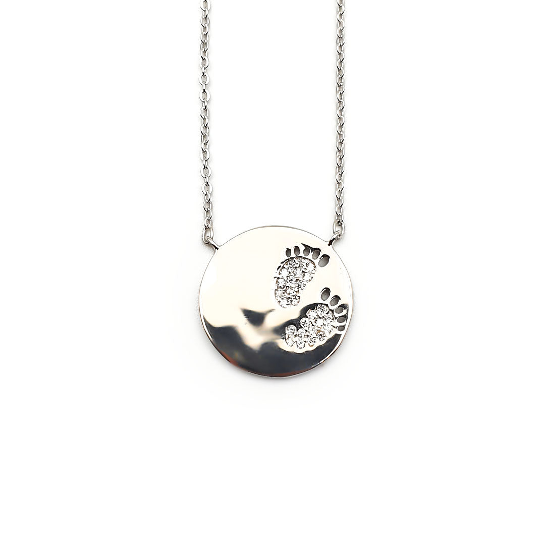 Sterling Silver Baby Feet Pendant