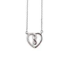 Sterling Silver Ladies Heart Infinity Pendant