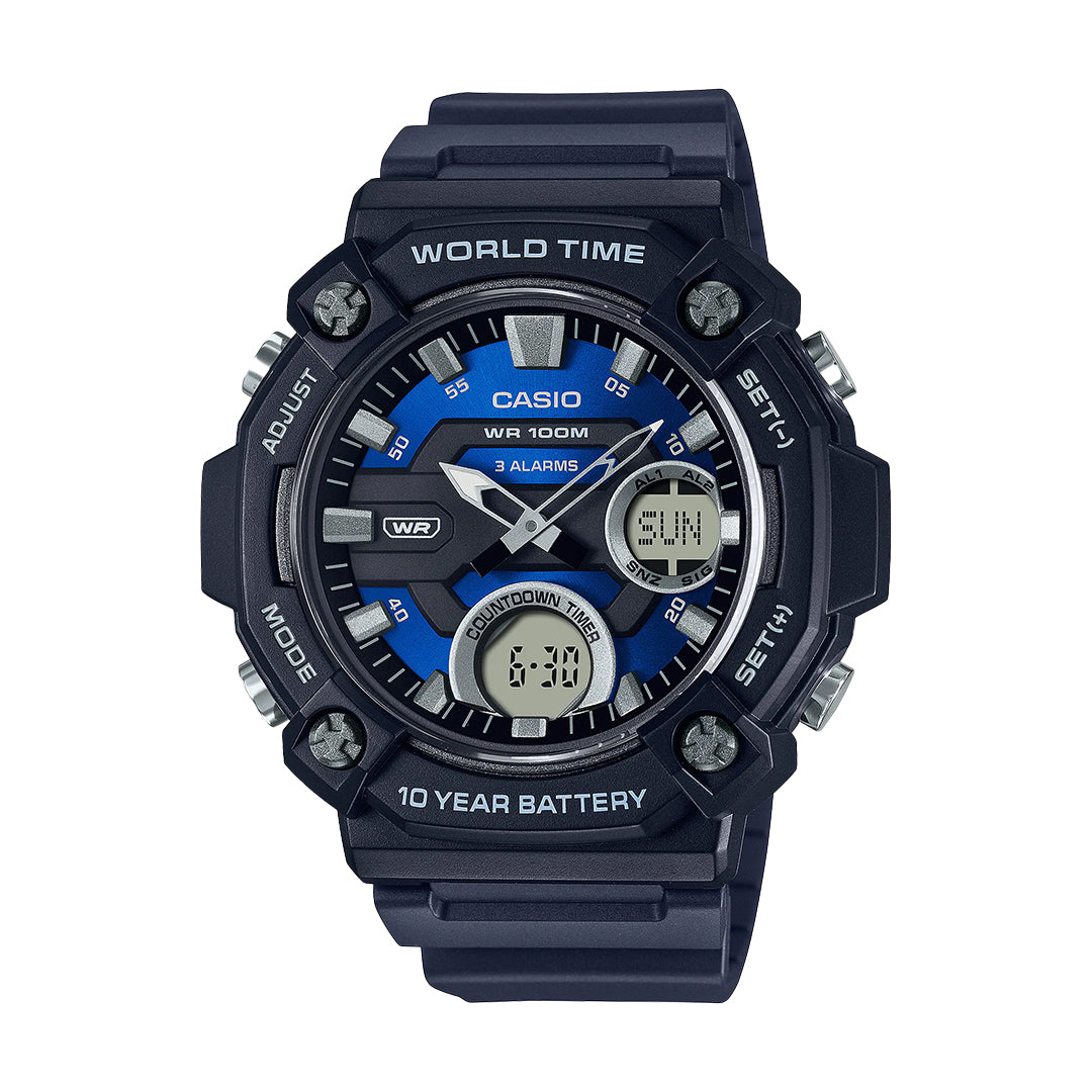 Casio Analog Digital Gents Watch - AEQ-120W-2AVDF