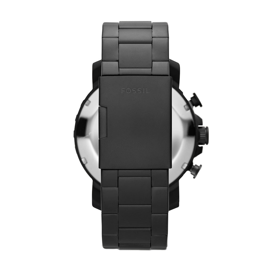 Fossil Nate Chronograph Black Stainless Steel Watch - JR1401