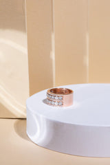 9ct Rose gold Ladies diamond Ring - 1102703